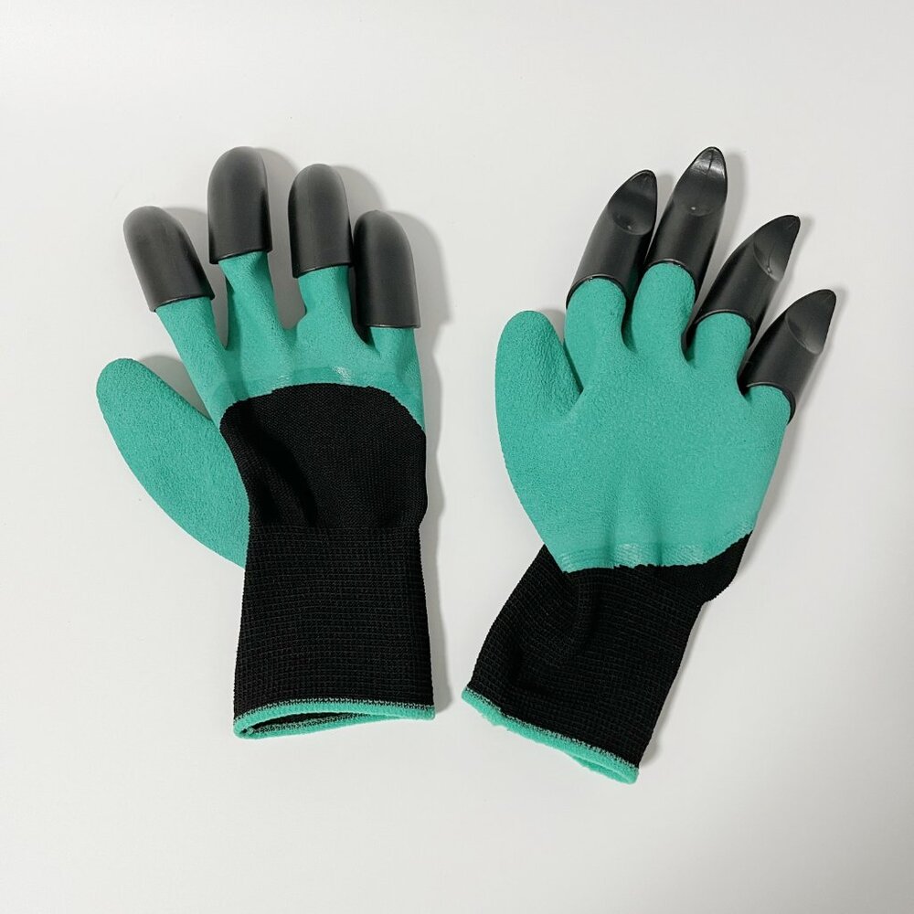2 Pairs Garden Digging Gloves With Claws For Digging Planting Gardening Raking - Picture 3 of 8